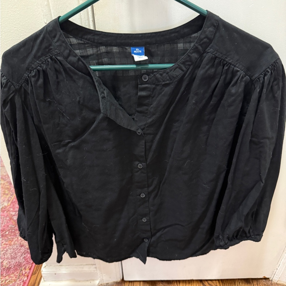 Old Navy black button down - image 1